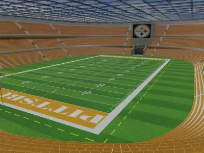 Pittsburgh Steelers - American Football Stadium Low-poly 3D model