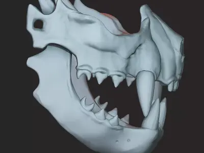 Tiger Skull Mask 3D Printable 3D print model