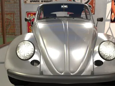 Volkswagen beetle 1963 Custom 3D model