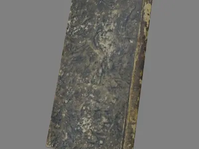 3 Worn Ancient Books - closed and opened Low-poly 3D model