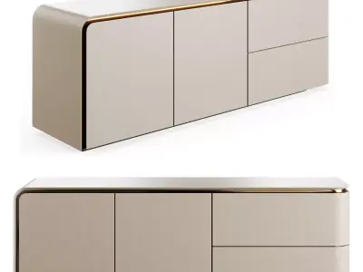 Fendi Edge Cabinet Low-poly 3D model