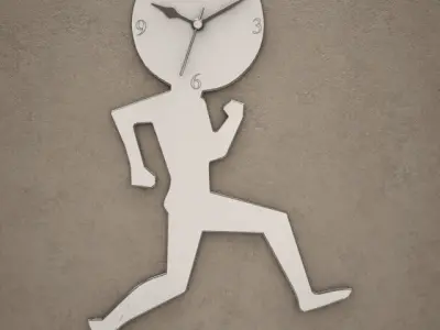Walking Man Wall Clock 06 3D model