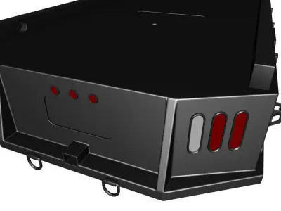 FLATBED  Bradford Built Work Truck Low-poly 3D model