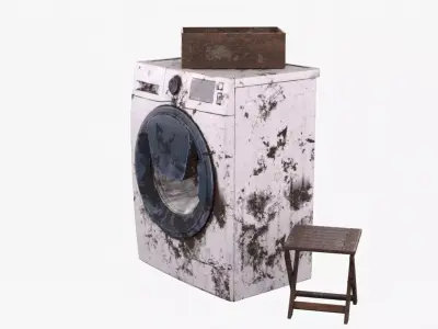 abandond laundry decoration 3D model