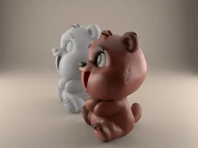 Cute Bear STL File 3D Model for Decoration Gift 3 3D print model