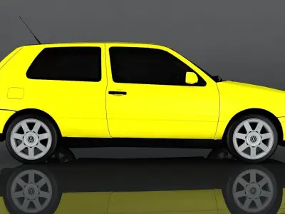 Volkswagen Golf GTI  Low-poly 3D model