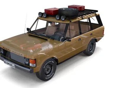 Range Rover Classic with chassis and interior v1 3D model