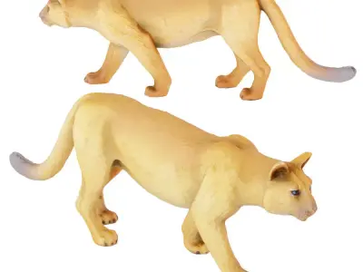 Figurine Puma 3D model