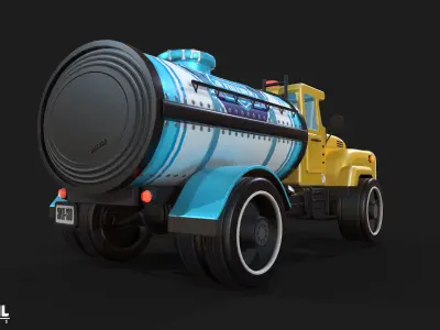 Zil 130 Zgushenka Low-poly 3D model