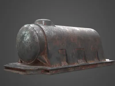 Factory Element - Industrial Motor Low-poly 3D model