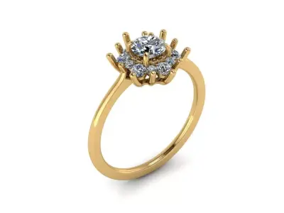 Jewelry Diamond Ring 3D print model 24