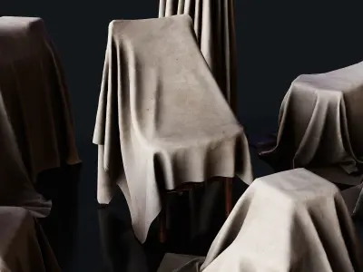 Cloth paper sculptures Low-poly 3D model