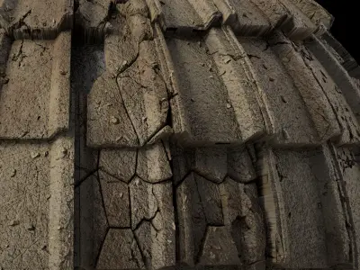 Roof Tile Materials 53- Concrete Roofing by Sbsar generator Texture