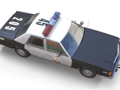American Police Cars Low-poly 3D model