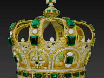Golden Crown 3d Model 3D model