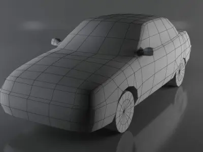 AutoVaz2110 LowPoly car 3D model