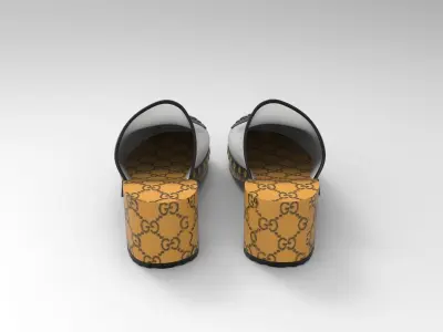 Adidas x Gucci Horsebit Clog Low-poly 3D model