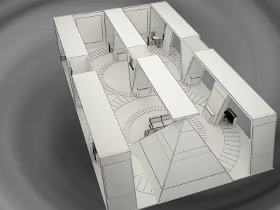  Booth Exhibition Stand a572b  3D model