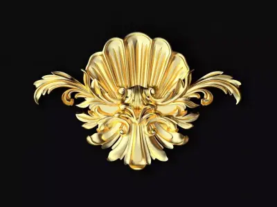 Central decor ornament for furniture 3D model 97