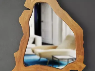 Teak root mirror 3D model