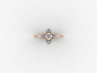 Solitaire Ring Version 1 SR28 3D model