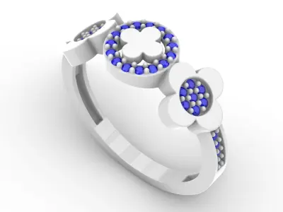 Jewelry Diamond Ring Model RG21 Free 3D print model