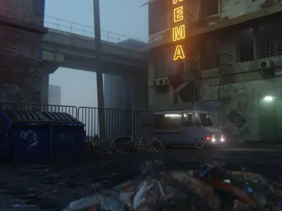 Dark city cinema 3D model