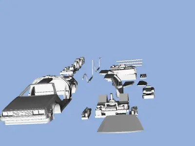 HO Scale or larger Back to the Future 3D Print Model 1-87 3D print model