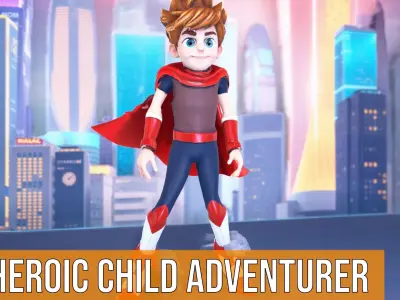 Heroic Child Adventurer model pack Low-poly 3D model