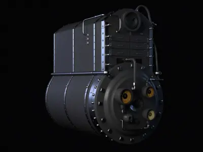 boiler steam engine 3D model