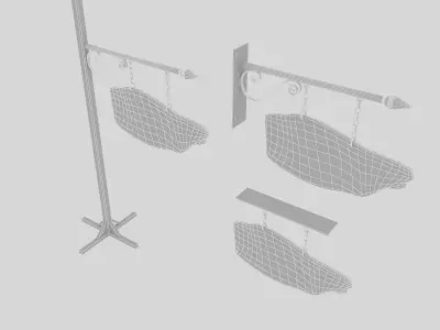 old wooden arrow sign 02 3D model Low-poly 3D model