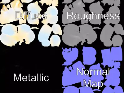 Gardenia Blossom model pack Low-poly 3D model