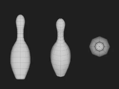 bowling Low-poly 3D model
