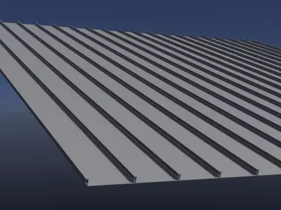 Metal sheet roofing 25O17 3D model