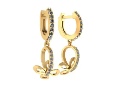 Flower Earrings 3D print model
