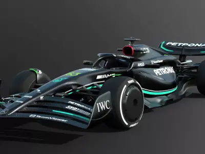 Mercedes W14 F1 RIGGED 3D model