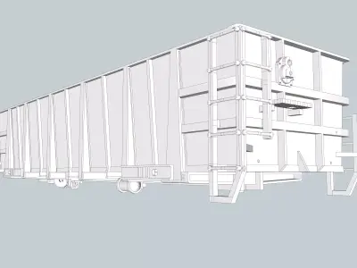  G1 Phosphate Gondola HO and N Scale Freight Car 3D print model