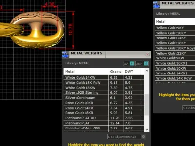 chain with patterns 3D print model