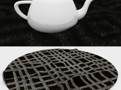Round Rug Set 127 3D model