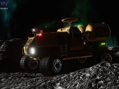 Sci-Fi Truck - FK rigged 3D model