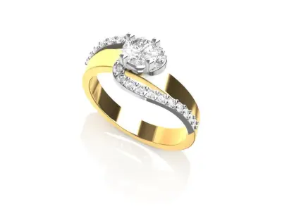 Solitaire Engagement Ring 3D print model