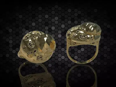 BAGUE MIROIR 3D print model