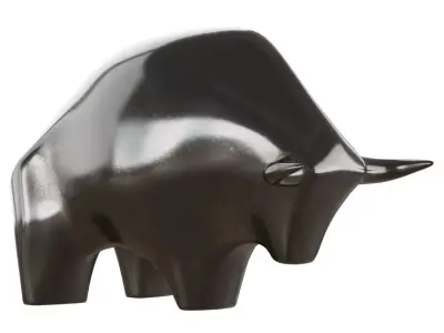 Abstract figurine of a bull 3D model