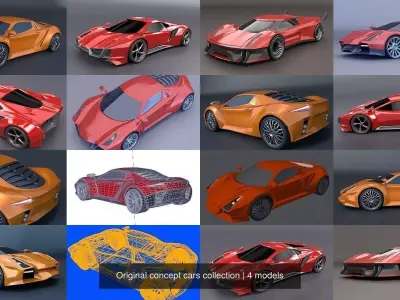 Original concept cars collection 3D Model Pack
