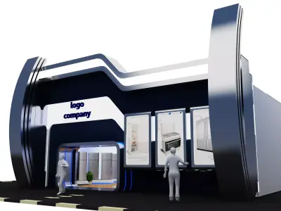 Exterior Design Tent Layout a68 3D model