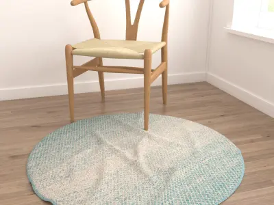 Round Rug Set 230 3D model