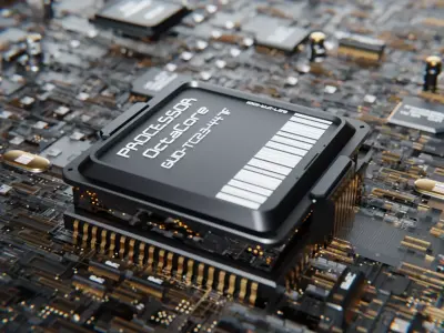 Motherboard 3d model HighPoly 3D model