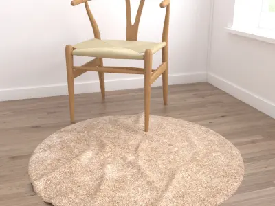 Round Rug Set 1 3D model
