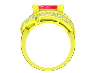 4528 Luxury Fashion Diamond Marquise Women Ring 3D print model