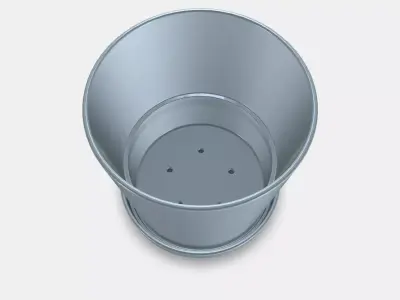 CITRUSFRUKT flower pot with saucer 3D model